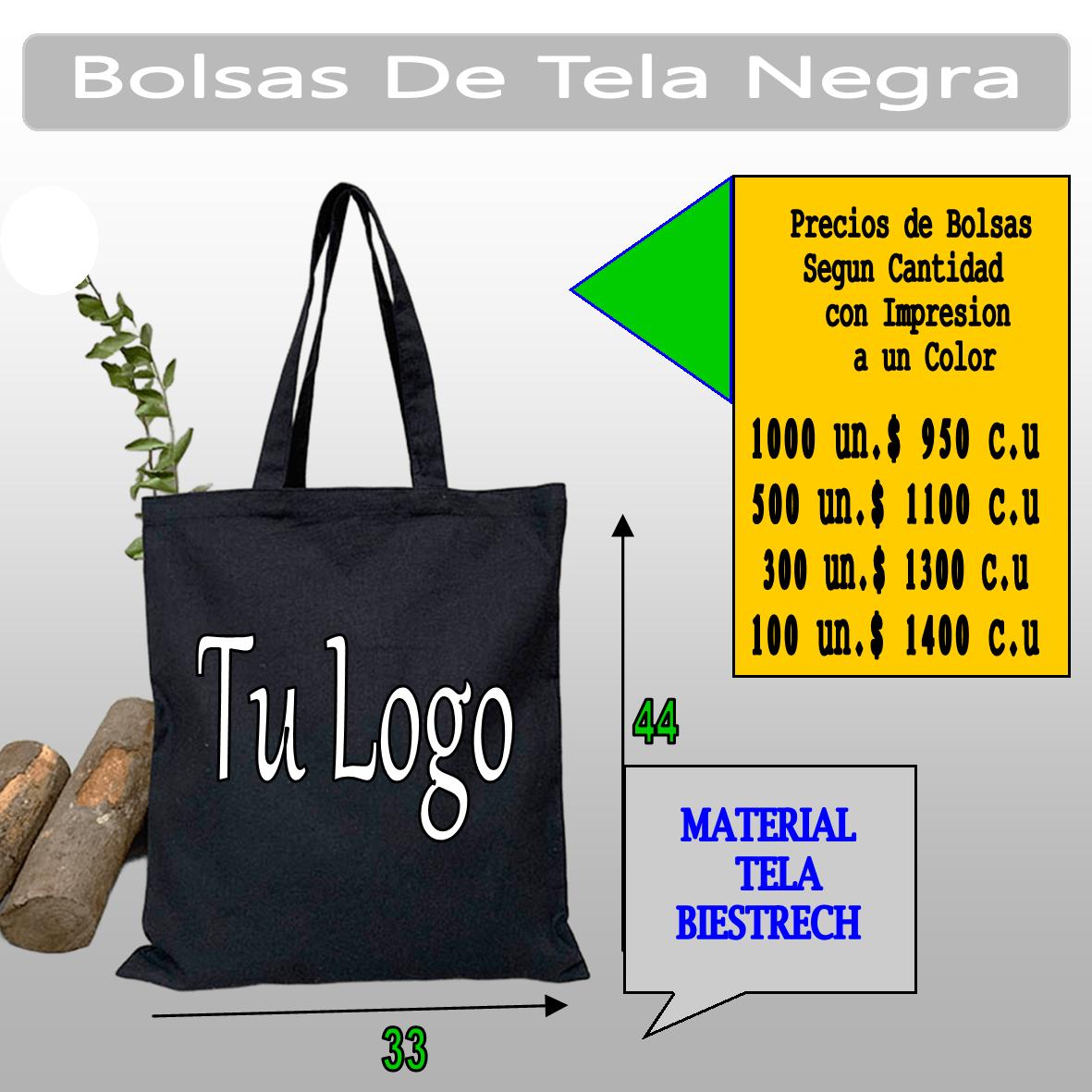 bolsa de tela negra bolsa de tela negra