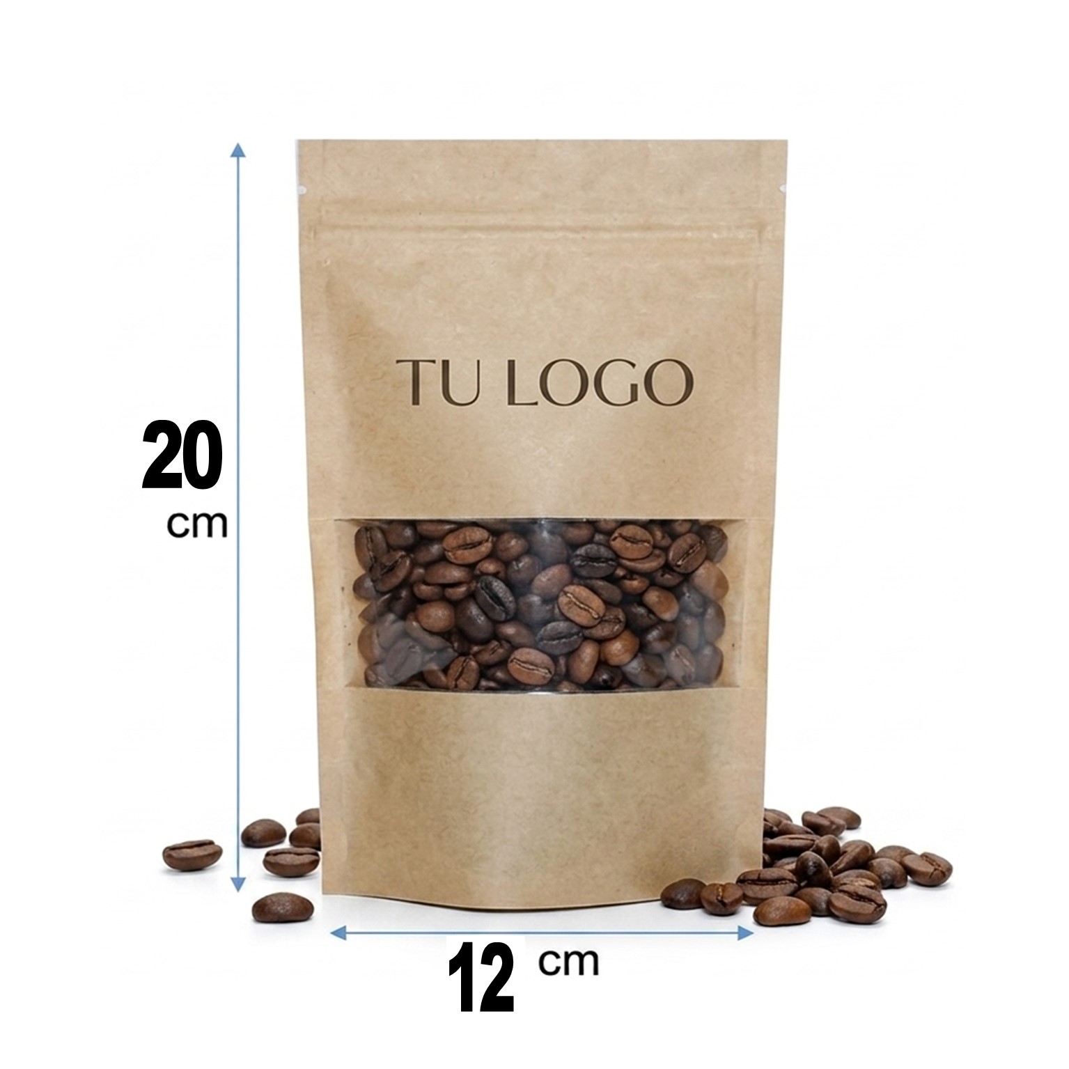 BOLSAS DOYPACK KRAFT 12x20